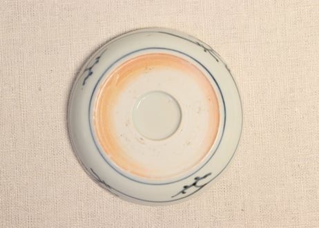 江戸後期染付蛸唐草図小皿