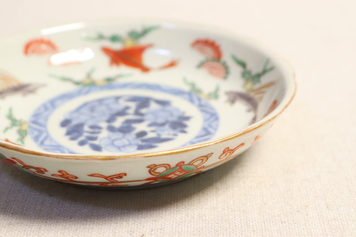 明治前期大聖寺焼色絵魚図小皿〈大聖寺の古伊万里写し〉 | 吉祥寺PukuPuku