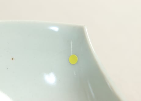 明治後期～大正鉄絵花図舟形皿②少甘手,少かたつき