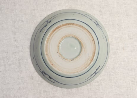 江戸後期染付牡丹図なます皿