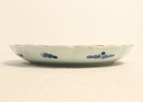江戸中期色絵桐に蔦花図7寸皿②フリモノ