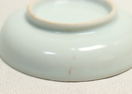 明治前期色絵花と幾何学文小皿③少甘手