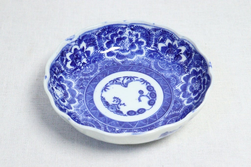 明治前期紙刷牡丹図なます皿 | 吉祥寺PukuPuku