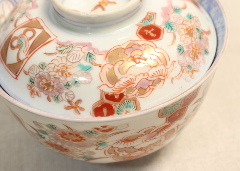 明治前期色絵菊と鳳凰図蓋茶碗 | 吉祥寺PukuPuku