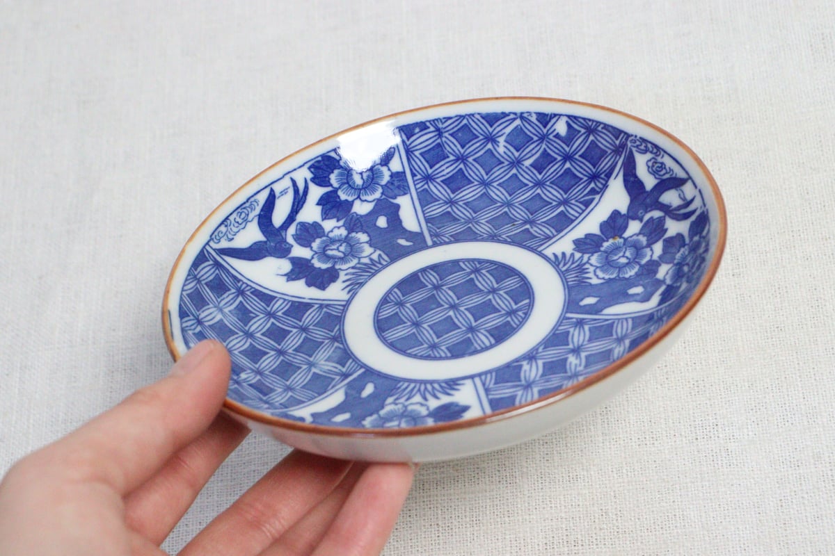 古伊万里　小皿　雪だるまと犬図　銅判　明治後期〜大正　骨董　アンティーク 古伊万里小皿雪だるまと犬図銅判明治後期〜大正骨董アンティーク