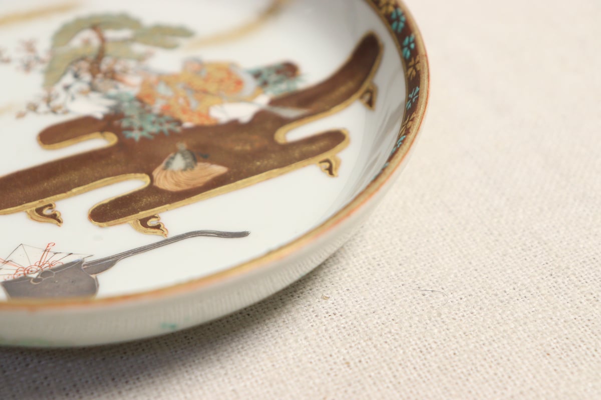 明治前期九谷焼色絵高砂図通り物小皿 | 吉祥寺PukuPuku