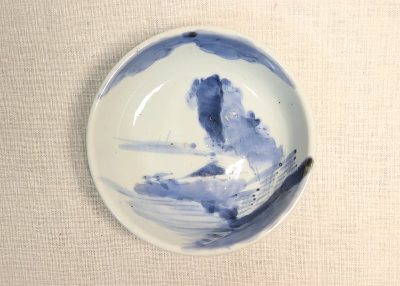 江戸幕末染付山水図春寒鉢② フリモノ | 吉祥寺PukuPuku