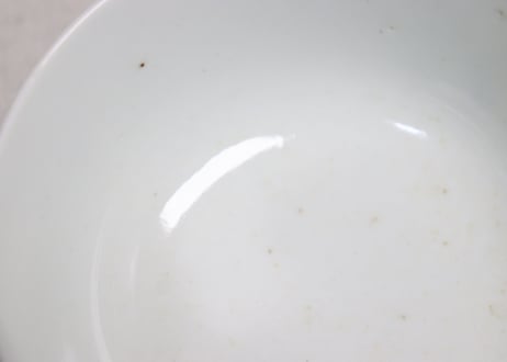 明治後期～大正銅判鼠大根図蓋茶碗③蓋小ニュウ