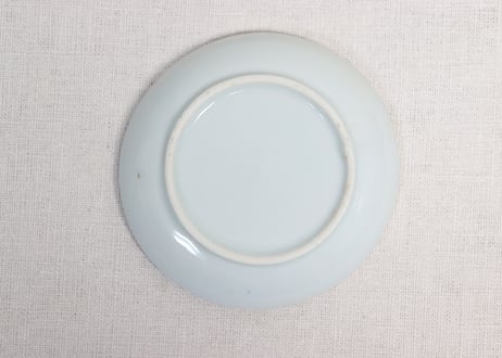 明治後期～大正銅判馬に瓢箪と草花図小皿②かたつき