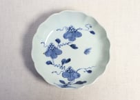 江戸幕末染付山葡萄図なます皿①