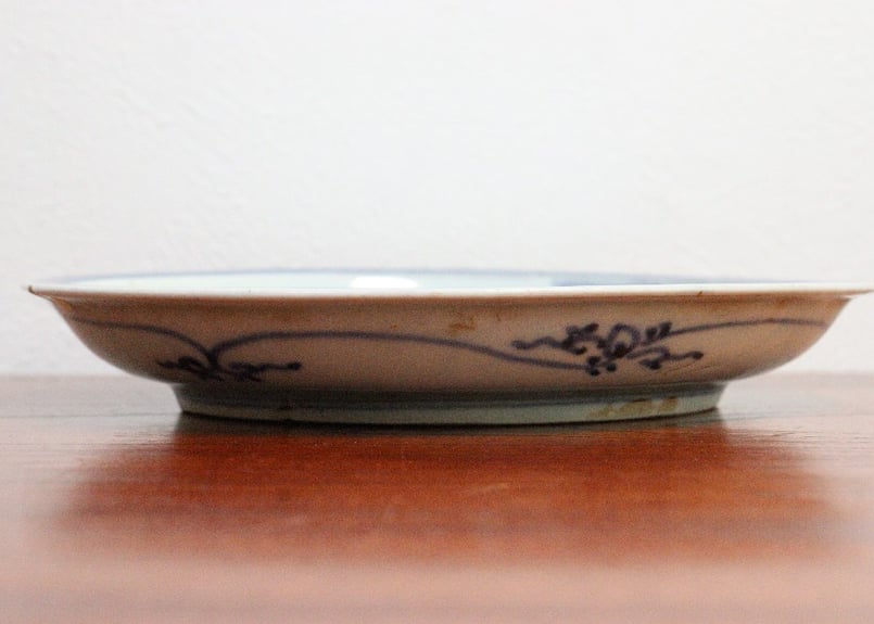 江戸初期 粟田焼 向付5客 幅16.6㎝ 本Y5-0515☆トサカオ 江戸初期 粟田