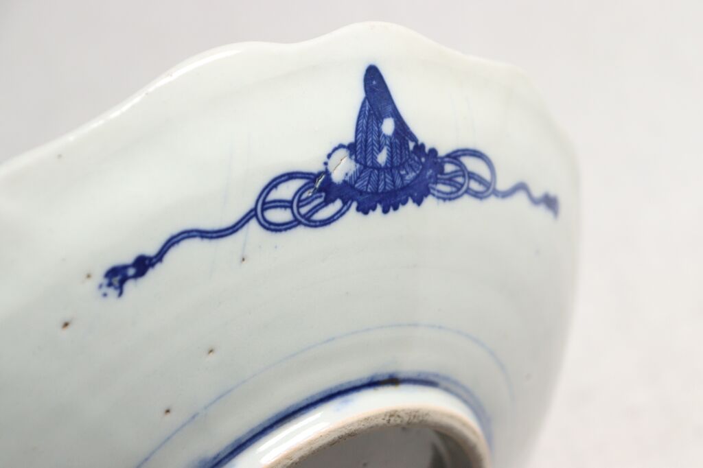 図変わり印判山仁製サーカス象印判小皿1客