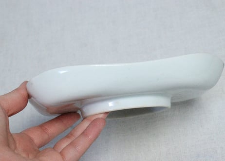 明治前期色絵富士と桐図楕円皿