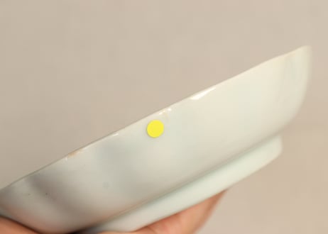 江戸幕末染付松鶴図小なます皿②小ニュウ