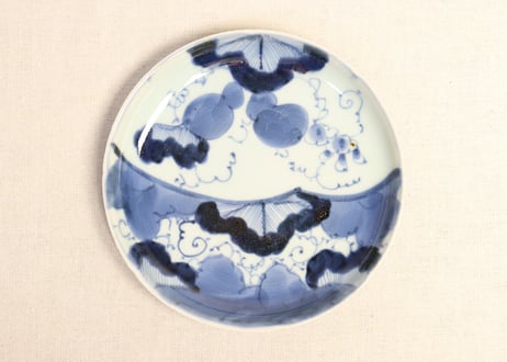 江戸後期染付瓢箪図6寸皿①