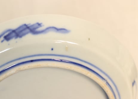 明治前期色絵牡丹と菊図縁立5寸皿