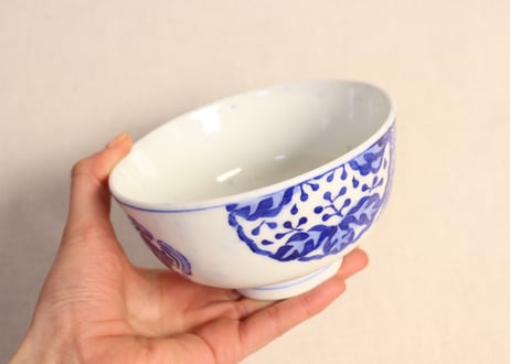 明治前期紙刷桐と鳳凰図蒸茶碗