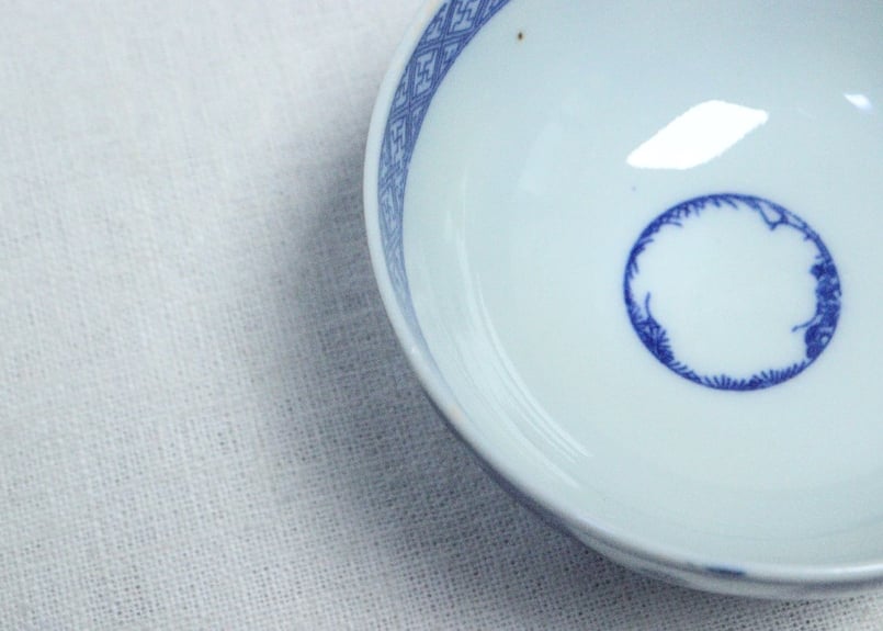 明治？大正？昭和？お茶碗2個セット期間限定出品アンティーク 趣楽】 明治時代 古伊万里細密絵付け蓋茶碗 八客 高級和食器 本物保証