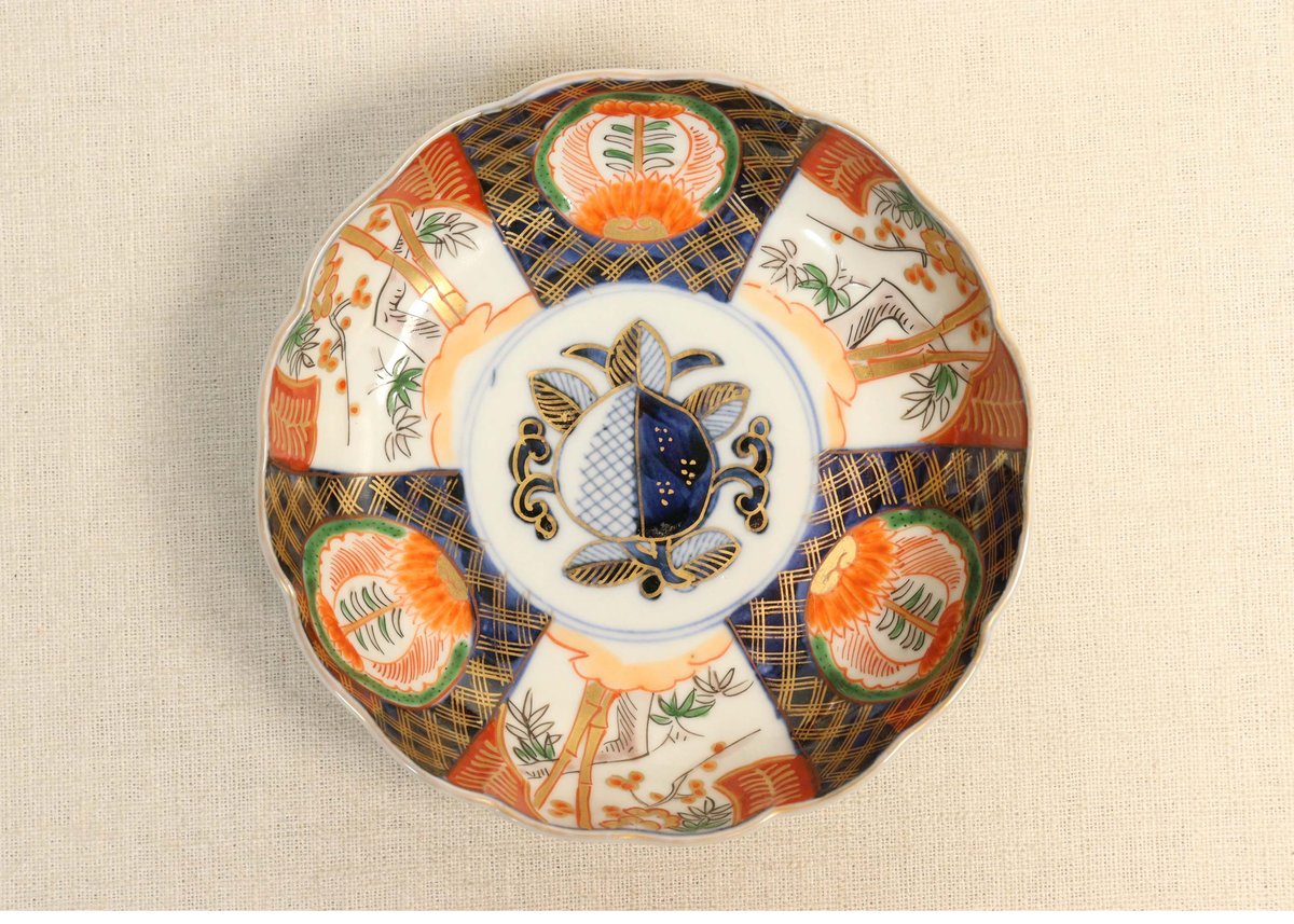 明治前期色絵桃と松竹梅図なます皿 | 吉祥寺PukuPuku