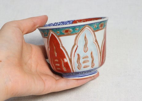 明治前期色絵光背図向付