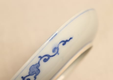 明治後期～大正銅判鹿と満月図小皿②かたつき