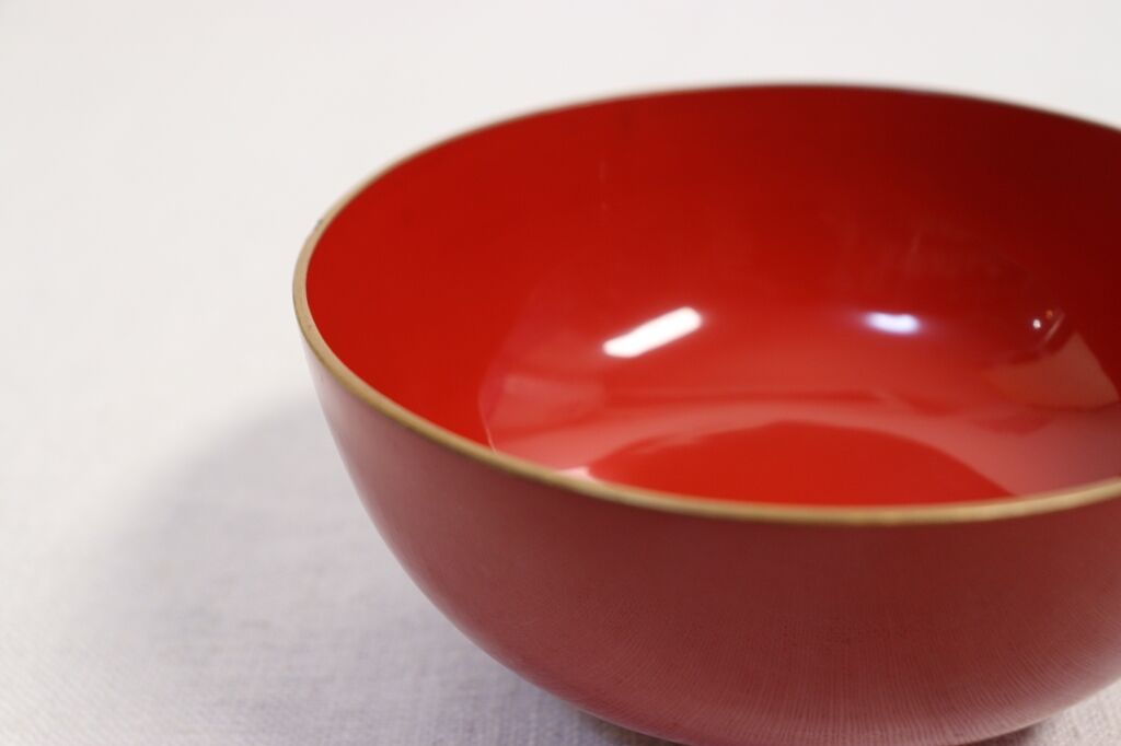 皆朱金縁吸物椀 小キズ込み | 吉祥寺PukuPuku