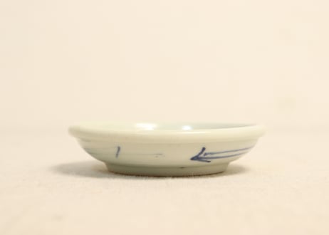 江戸中期染付柳図豆皿③トリ足