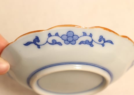 明治後期~大正銅判松竹梅窓絵図小皿
