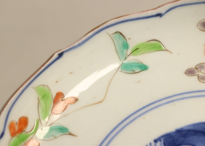 明治前期色絵桜と龍図5寸皿②少かたつき | 吉祥寺PukuPuku