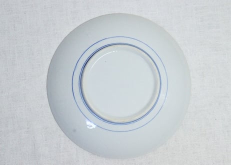 大正～昭和戦前吹墨鯉図８寸皿