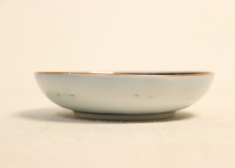 明治後期~大正銅判桐と菊図小皿