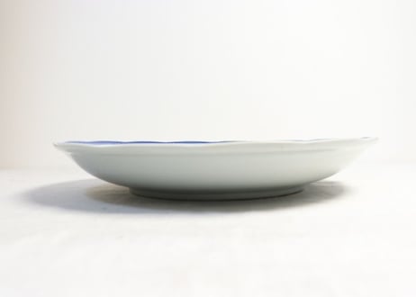 江戸幕末染付山水図尺皿