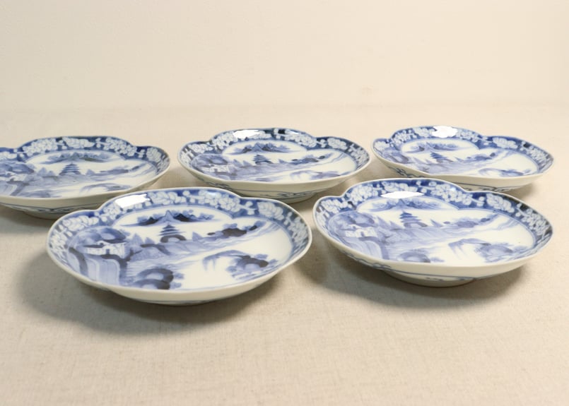 染付 明治 大正時代 大皿 文明開化 風景画 希少(K-YC476) 染付 明治 大正時代 大皿 文明開化 風景画 希少(K-YC476) Amazon