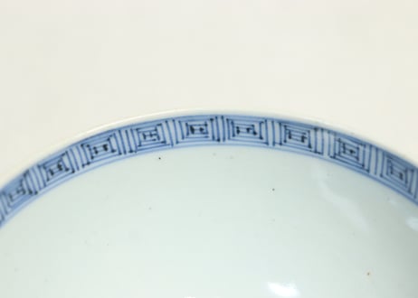 明治前期色絵柳に鮎図蓋茶碗①