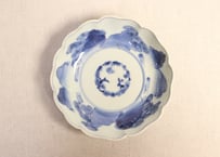 江戸中期染付松と山図なます皿① フリモノ