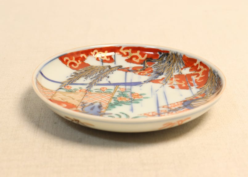 明治前期色絵柳に蛙図小皿 | 吉祥寺PukuPuku