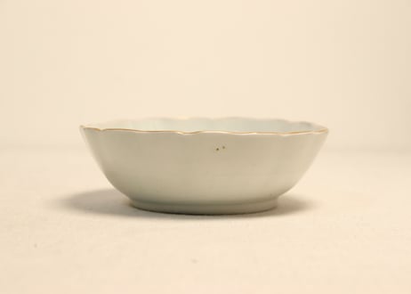 江戸幕末色絵牡丹と蝶図なます皿②　フリモノ
