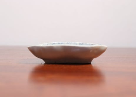 江戸中期紙刷古印判稲束柄糸巻型小皿②