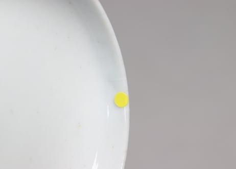 明治後期～大正銅判鼠大根図蓋茶碗③蓋小ニュウ