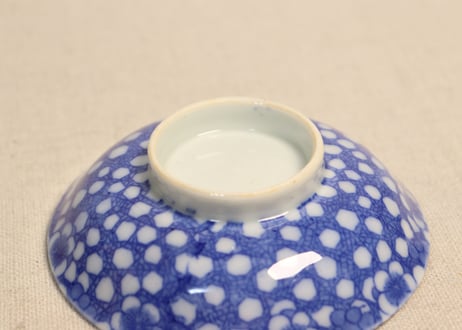明治後期~大正銅判氷裂に梅図飯茶碗②少甘手