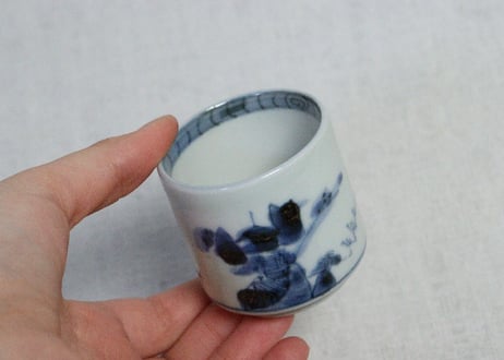 江戸後期染付山水図のぞき　個体差有り