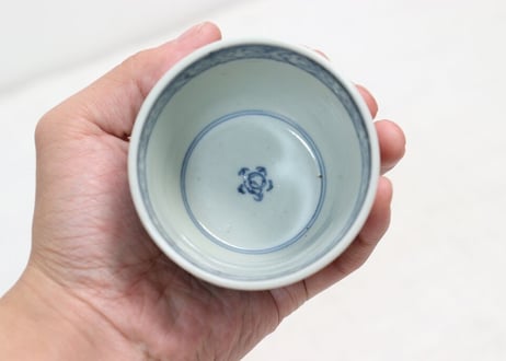 江戸後期染付竹林図猪口