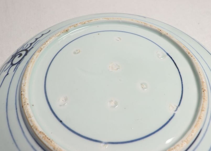 江戸幕末染付氷裂文に山水図大皿 | 吉祥寺PukuPuku