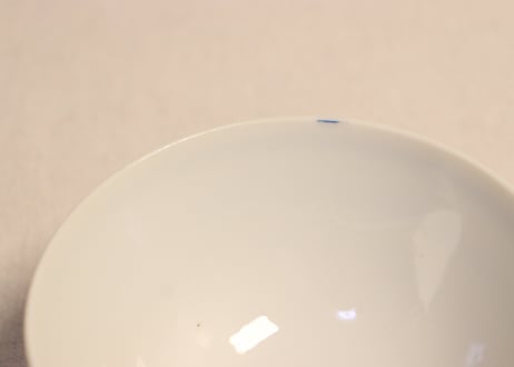 大正～昭和戦前染付輪線図蓋なし茶碗②　高台ホツ