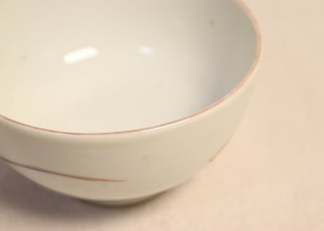 明治前期赤絵金彩草花図蒸茶碗