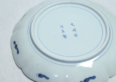 江戸中期色絵秋海棠図7寸皿