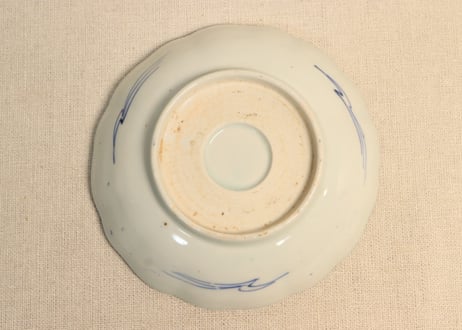 江戸幕末染付貝図小なます皿