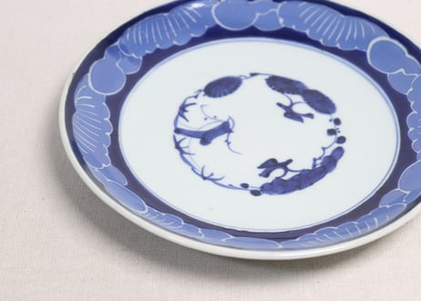 江戸幕末染付瓢箪図7寸皿