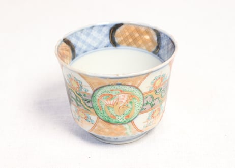 明治前期色絵鳳凰図向付 5客組 1客ノミホツ