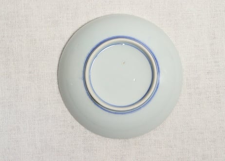明治後期～大正銅判オモダカとカワセミ図小皿